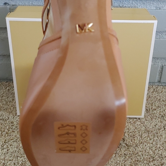 Michael Kors Leather Camel Peep Toe Bootie - Picture 5 of 7